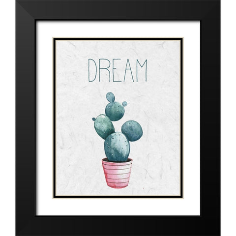 Cactus Pink 1 Black Modern Wood Framed Art Print with Double Matting by Allen, Kimberly