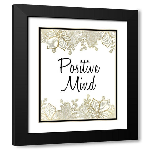 Positive 1 Black Modern Wood Framed Art Print with Double Matting by Kimberly, Allen