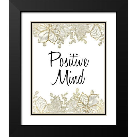 Positive 1 Black Modern Wood Framed Art Print with Double Matting by Kimberly, Allen