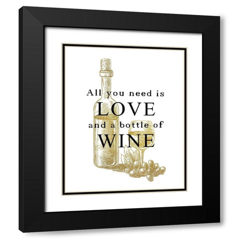 All You Need Black Modern Wood Framed Art Print with Double Matting by Kimberly, Allen