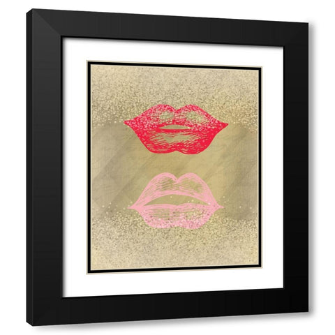 Shades 1 Black Modern Wood Framed Art Print with Double Matting by Kimberly, Allen