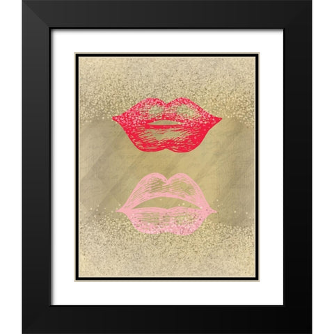 Shades 1 Black Modern Wood Framed Art Print with Double Matting by Kimberly, Allen