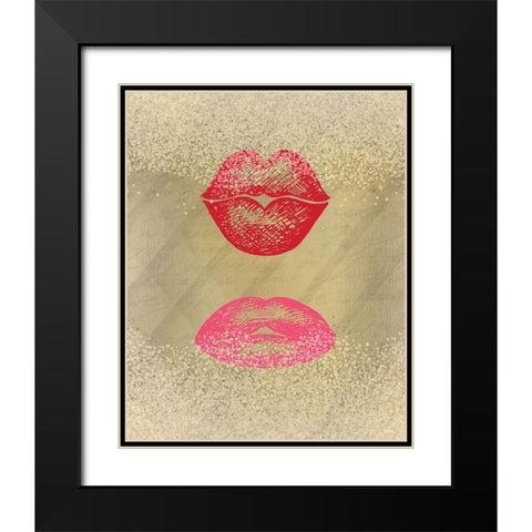 Shades 2  Black Modern Wood Framed Art Print with Double Matting by Kimberly, Allen