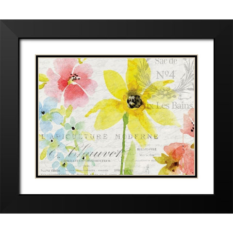 Spring Blooms 1 Black Modern Wood Framed Art Print with Double Matting by Kimberly, Allen