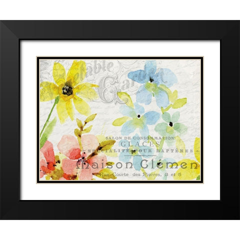Spring Blooms 2 Black Modern Wood Framed Art Print with Double Matting by Kimberly, Allen