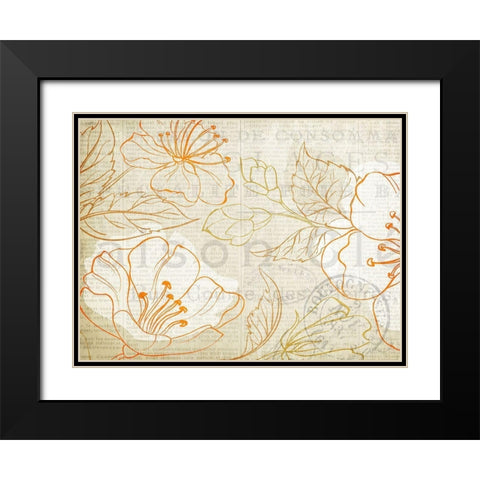 Summer Orange 1 Black Modern Wood Framed Art Print with Double Matting by Kimberly, Allen