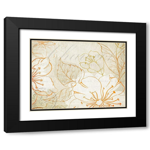 Summer Orange 2 Black Modern Wood Framed Art Print with Double Matting by Kimberly, Allen