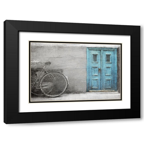 Teal Doorway Black Modern Wood Framed Art Print with Double Matting by Allen, Kimberly