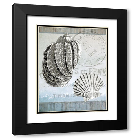 Seaside B Black Modern Wood Framed Art Print with Double Matting by Kimberly, Allen