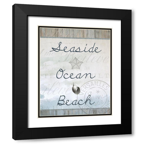 Seaside C Black Modern Wood Framed Art Print with Double Matting by Kimberly, Allen