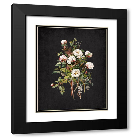 Roses on Black 2 Black Modern Wood Framed Art Print with Double Matting by Kimberly, Allen