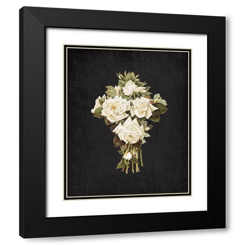 Roses on Black 3 Black Modern Wood Framed Art Print with Double Matting by Kimberly, Allen