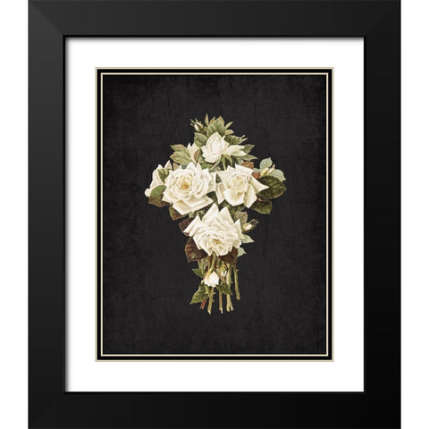 Roses on Black 3 Black Modern Wood Framed Art Print with Double Matting by Kimberly, Allen