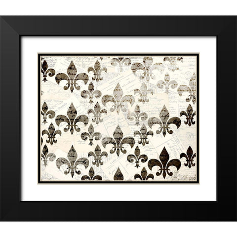Fleur Words Black Modern Wood Framed Art Print with Double Matting by Kimberly, Allen