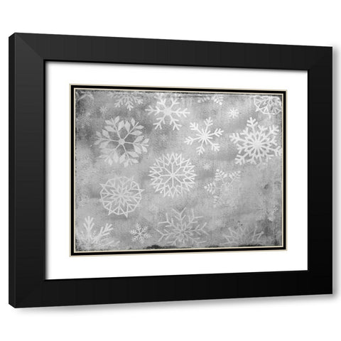 Snowflake Day Black Modern Wood Framed Art Print with Double Matting by Kimberly, Allen