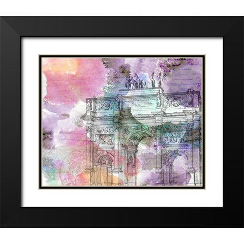Watercolor Travel 2 Black Modern Wood Framed Art Print with Double Matting by Kimberly, Allen