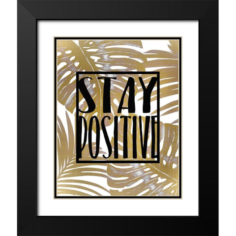 Positive B Black Modern Wood Framed Art Print with Double Matting by Kimberly, Allen