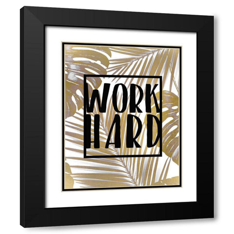Positive C Black Modern Wood Framed Art Print with Double Matting by Kimberly, Allen