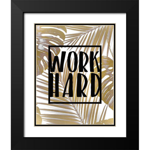 Positive C Black Modern Wood Framed Art Print with Double Matting by Kimberly, Allen