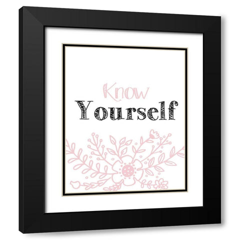 Yourself 1 Black Modern Wood Framed Art Print with Double Matting by Kimberly, Allen