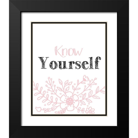 Yourself 1 Black Modern Wood Framed Art Print with Double Matting by Kimberly, Allen