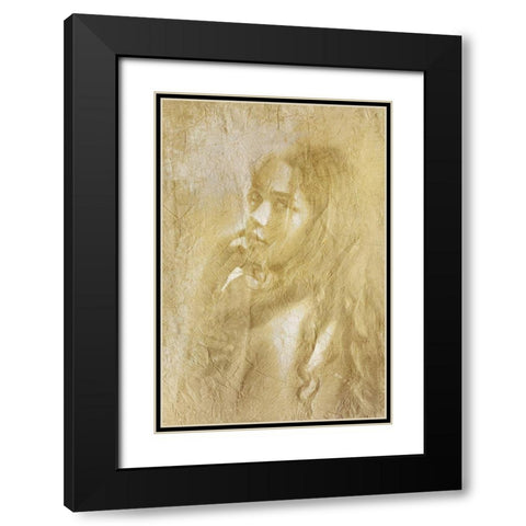 Shaded Gold Black Modern Wood Framed Art Print with Double Matting by Kimberly, Allen