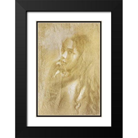Shaded Gold Black Modern Wood Framed Art Print with Double Matting by Kimberly, Allen