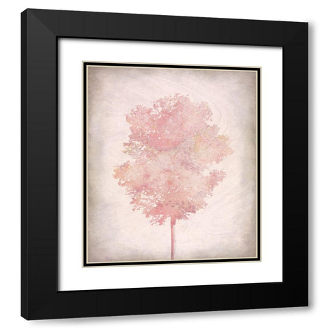 Pink Tree 2 Black Modern Wood Framed Art Print with Double Matting by Kimberly, Allen