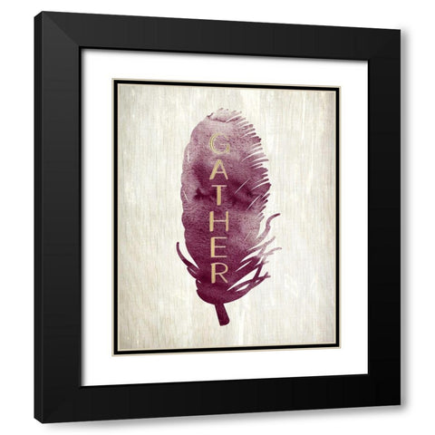 Leaf Tones 1 Black Modern Wood Framed Art Print with Double Matting by Kimberly, Allen