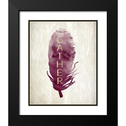 Leaf Tones 1 Black Modern Wood Framed Art Print with Double Matting by Kimberly, Allen