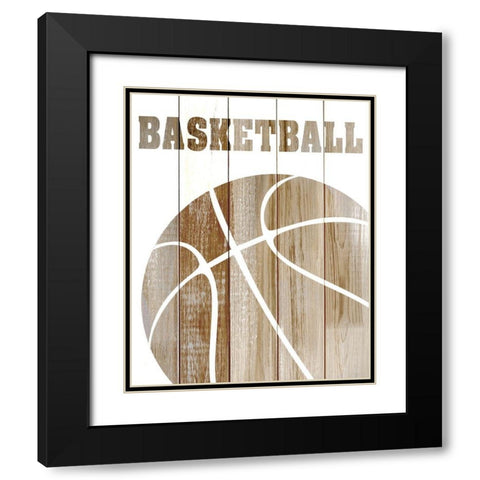 Lets Play 2 Black Modern Wood Framed Art Print with Double Matting by Kimberly, Allen