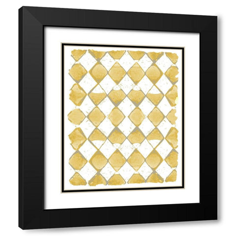 Painted Pattern Mustard 2 Black Modern Wood Framed Art Print with Double Matting by Kimberly, Allen