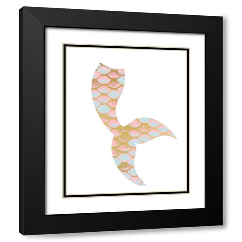 Be a Mermaid 2 Black Modern Wood Framed Art Print with Double Matting by Kimberly, Allen