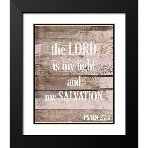 The Lord is my Light Black Modern Wood Framed Art Print with Double Matting by Kimberly, Allen
