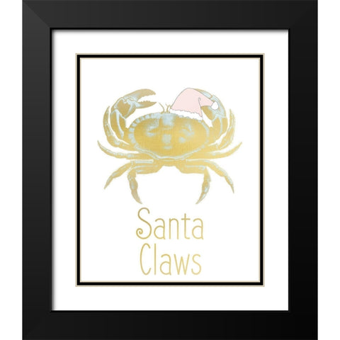 Santa Claws Black Modern Wood Framed Art Print with Double Matting by Kimberly, Allen