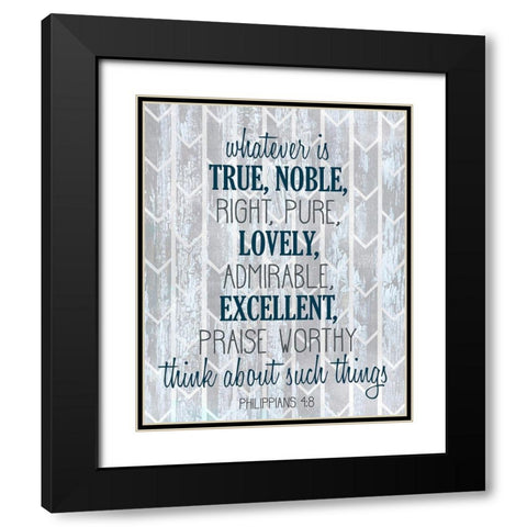 Whatever Is Black Modern Wood Framed Art Print with Double Matting by Kimberly, Allen