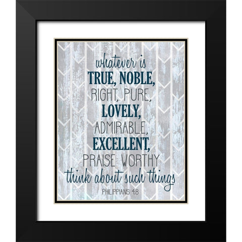 Whatever Is Black Modern Wood Framed Art Print with Double Matting by Kimberly, Allen
