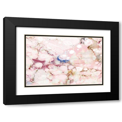 Circles of Blush Black Modern Wood Framed Art Print with Double Matting by Kimberly, Allen