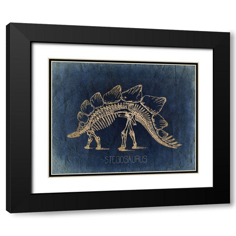 Dino Bones 1 Black Modern Wood Framed Art Print with Double Matting by Kimberly, Allen