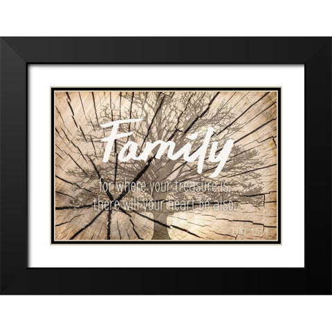For where you Treasure is Black Modern Wood Framed Art Print with Double Matting by Kimberly, Allen