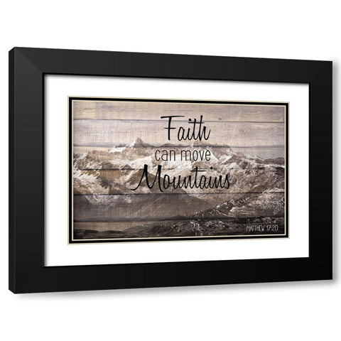 Move Mountains Black Modern Wood Framed Art Print with Double Matting by Kimberly, Allen