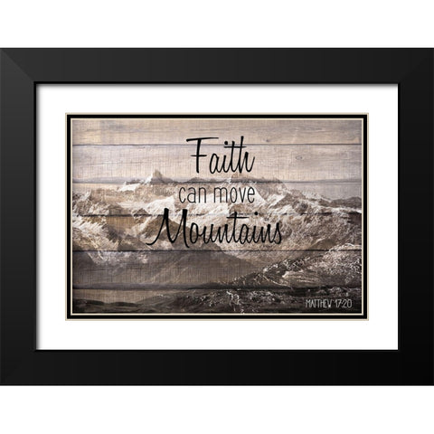 Move Mountains Black Modern Wood Framed Art Print with Double Matting by Kimberly, Allen