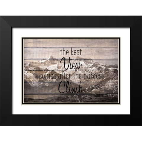 The Best View Black Modern Wood Framed Art Print with Double Matting by Kimberly, Allen