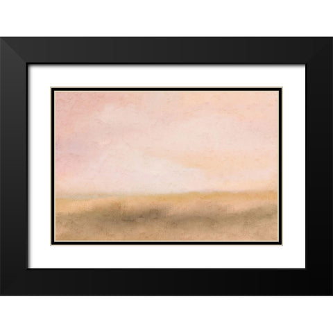 Pink Dusk Black Modern Wood Framed Art Print with Double Matting by Kimberly, Allen