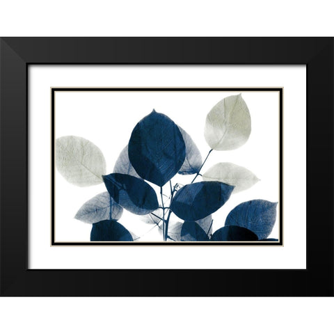 Midnight Leaves 1a Black Modern Wood Framed Art Print with Double Matting by Allen, Kimberly