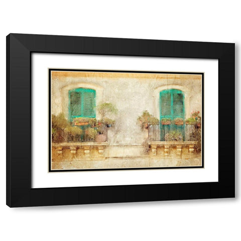 From the Balcony Black Modern Wood Framed Art Print with Double Matting by Kimberly, Allen