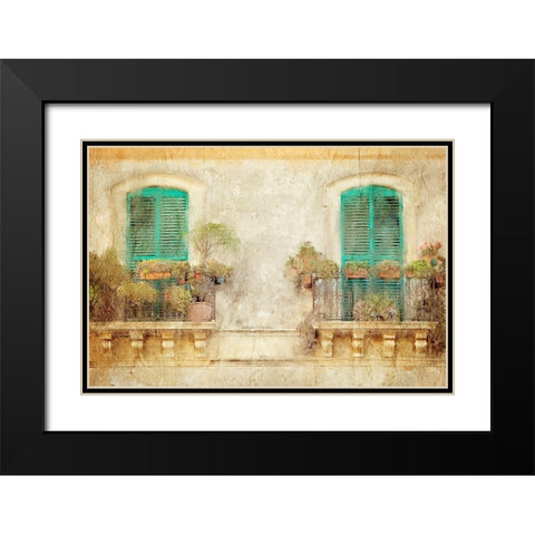 From the Balcony Black Modern Wood Framed Art Print with Double Matting by Kimberly, Allen