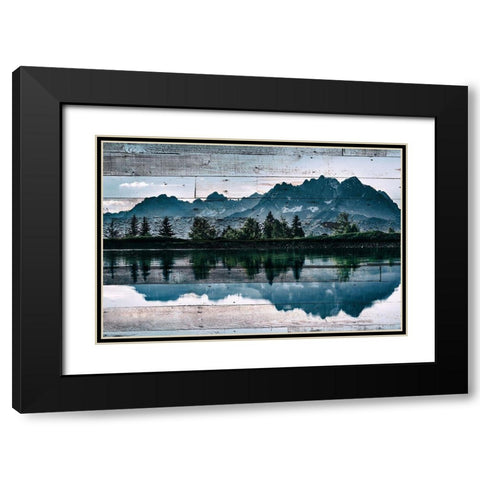 At the Lake C Black Modern Wood Framed Art Print with Double Matting by Kimberly, Allen