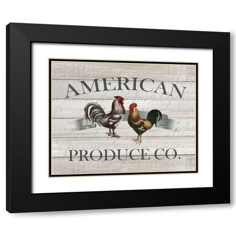 American Produce Black Modern Wood Framed Art Print with Double Matting by Kimberly, Allen