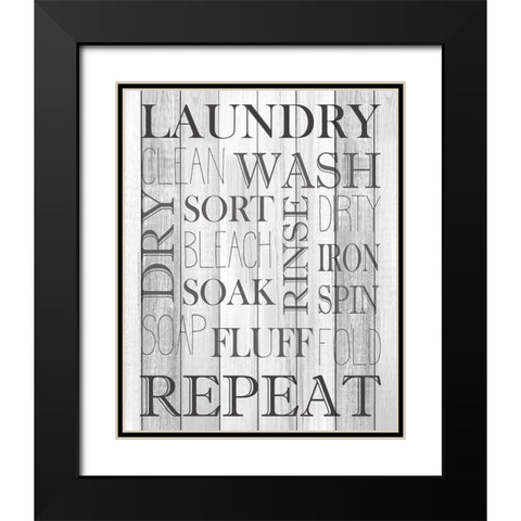 Repeat Black Modern Wood Framed Art Print with Double Matting by Kimberly, Allen
